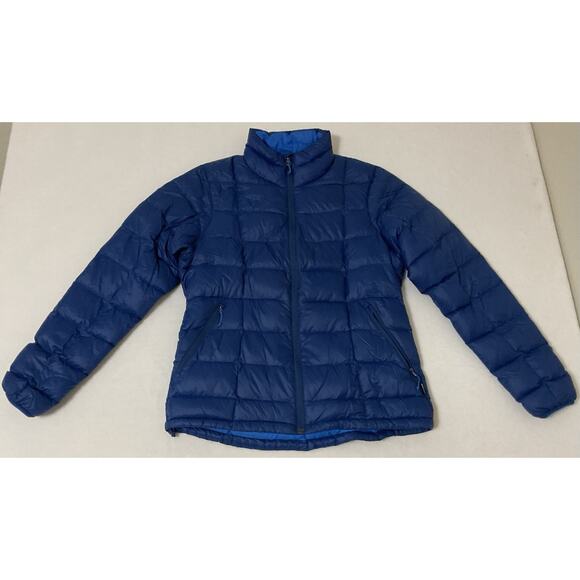 REI 650 Down Jacket 2.0 Womens Medium Blue Quilted Down Puffer Packable - Picture 1 of 16